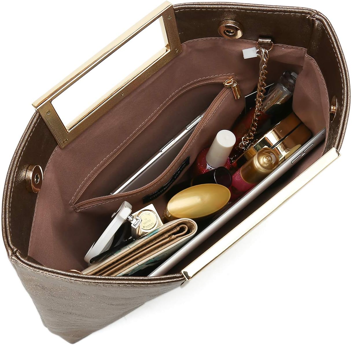 PU Clutch Purse Leather Handbag Stylish Women Convertible