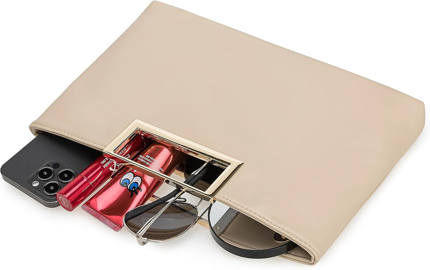 PU Clutch Purse Leather Handbag Stylish Women Convertible