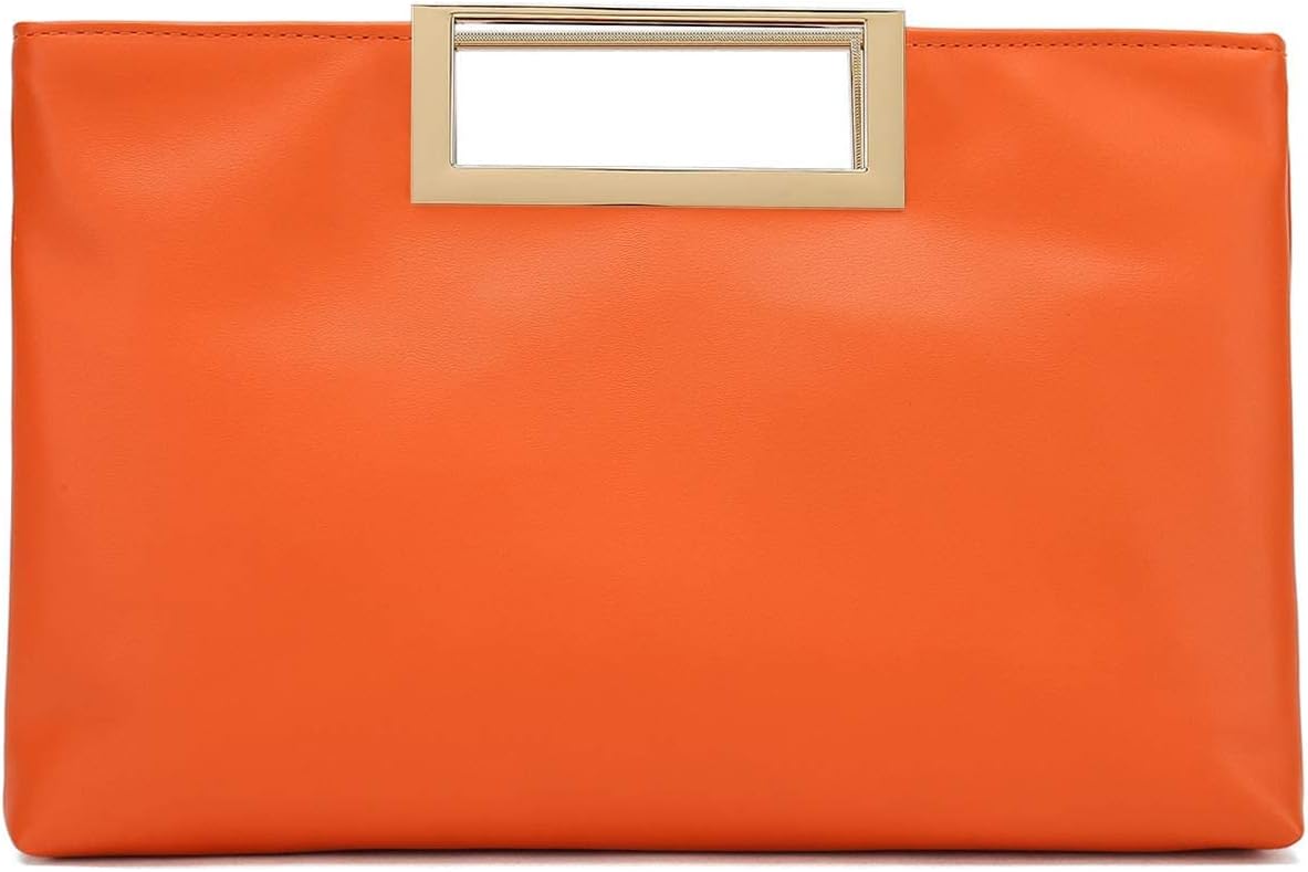 PU Clutch Purse Leather Handbag Stylish Women Convertible