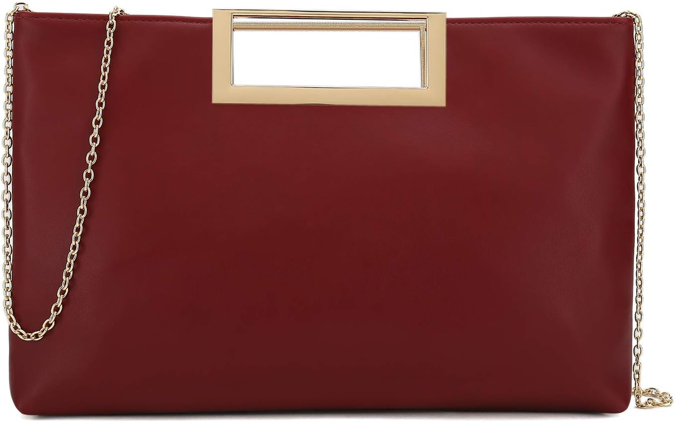 PU Clutch Purse Leather Handbag Stylish Women Convertible
