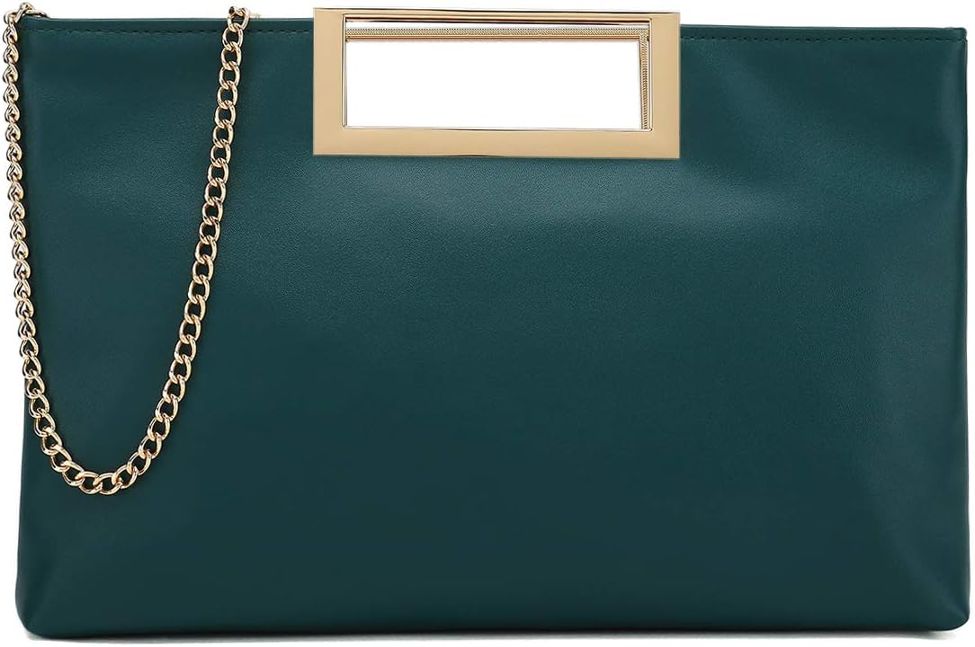PU Clutch Purse Leather Handbag Stylish Women Convertible