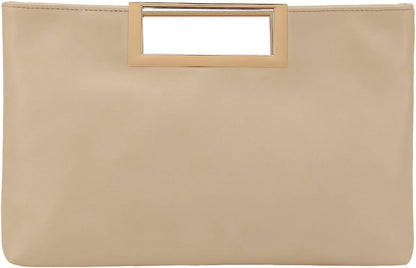 PU Clutch Purse Leather Handbag Stylish Women Convertible