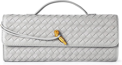 Houndstooth  Woven Leather Handbags Crossbody Bag Formal Evening Bag