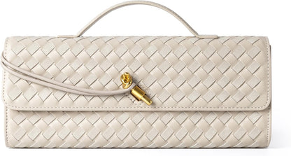 Houndstooth  Woven Leather Handbags Crossbody Bag Formal Evening Bag