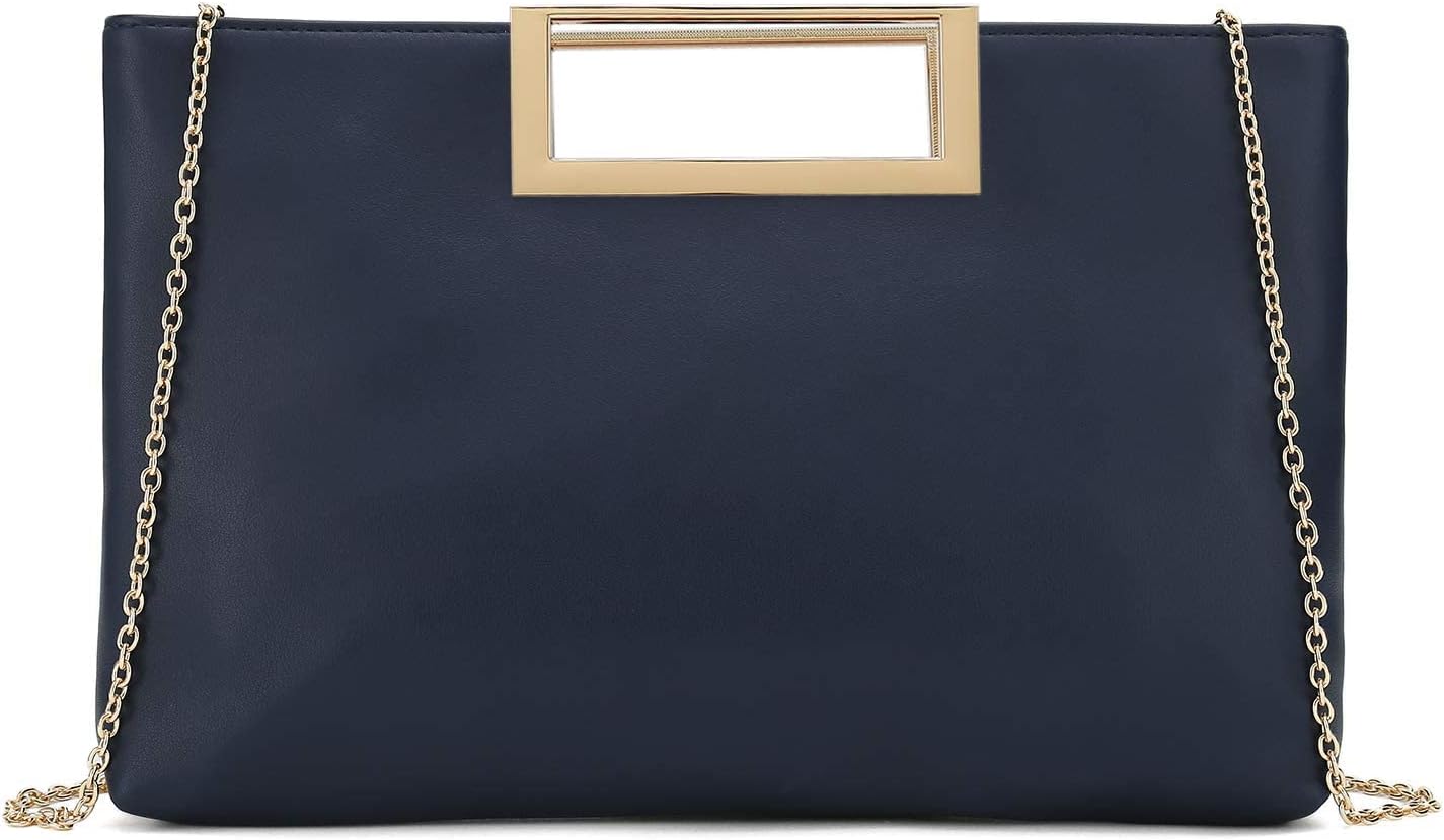 PU Clutch Purse Leather Handbag Stylish Women Convertible