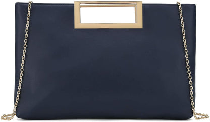 PU Clutch Purse Leather Handbag Stylish Women Convertible