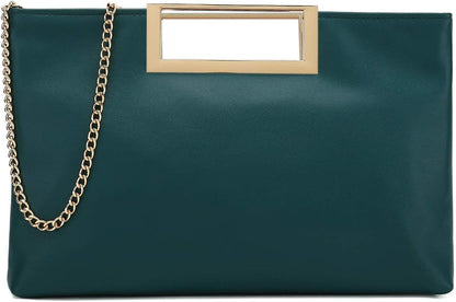 PU Clutch Purse Leather Handbag Stylish Women Convertible