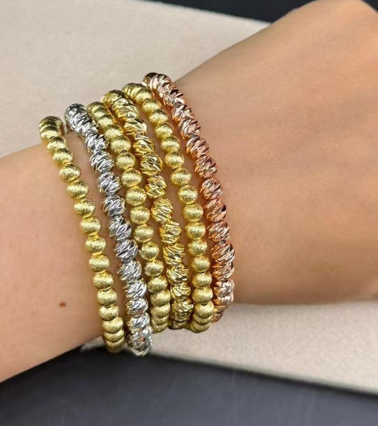 African Dubai Gold Plated Stackable Bangle Set